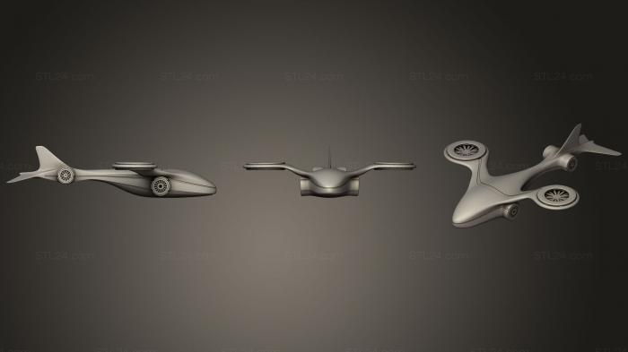 Vehicles (Future Drone 2, CARS_0179) 3D models for cnc